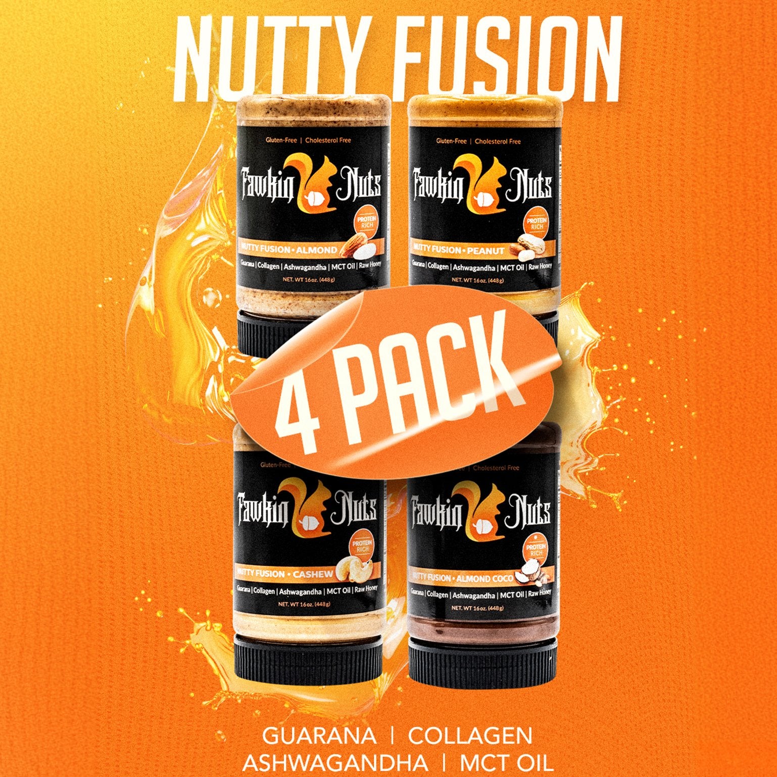 Nutty Fusion 4 Pack - Fawkin Nuts