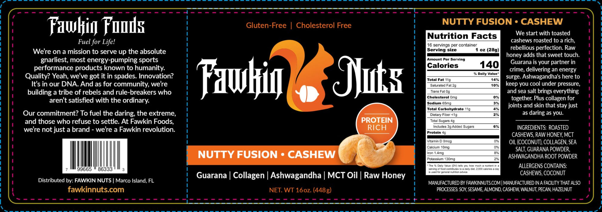 Nutty Fusion Cashew - Fawkin Nuts